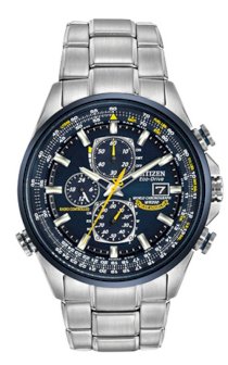 CITIZEN "Blue Angels" Stainless Steel Eco-Drive Dress Watch 43mm Eco-Drive H800