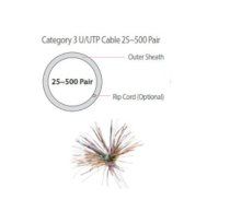 Dây cáp thoại LS Cabling UTP-G-C3G-S1VN-M 0.5X200P/GY