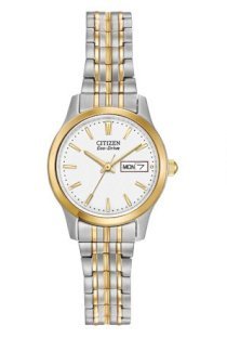 CITIZEN Stainless Steel Eco-Drive Watch with Expansion Band 25mm Eco-Drive E001