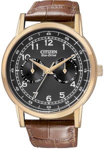 CITIZEN Men's Eco-Drive Rose Gold Tone Day-Date Watch 42mm