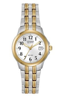 CITIZEN Eco-Drive "Silhouette" Two-Tone Stainless Steel Watch 26mm  Eco-Drive E011