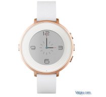 Đồng hồ thông minh Pebble Time Round 14mm Rose Gold with White Leather