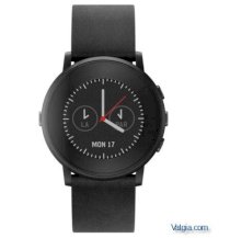 Đồng hồ thông minh Pebble Time Round 20mm Black with Nero Black Leather