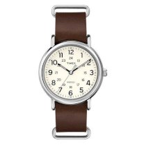 Timex - Đồng hồ thời trang nam dây da Weekender Analog (Nâu Sậm) T2P495