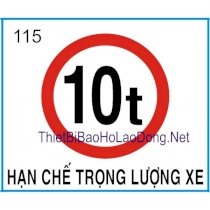 Bảng hạn chế trọng lượng xe 115 Châu Gia Phát