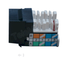 Telemax Cat.5E UTP Keystone Jack 180 degree Euro Type Dual IDC (TM04CAT5EJKEU+UTP180)