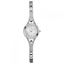 Đồng hồ nữ Guess U0135L1 Petite Vintage-Inspired Crystal-Accented Silver-Tone