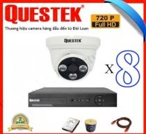 Bộ  8 camera Questek AHD QT4161A-8  (1.0MP)