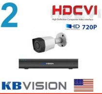 Bộ 2 camera KBvision HDCVI  720P KB7201D-2 (1.0MP)