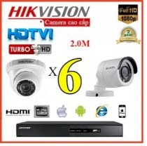 Bộ 6 camera Hkvision 1080P HIK56DIR2M-6  (2.0MP )