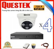 Bộ 4 camera Questek AHD  QT4161A-4 (1.0MP)