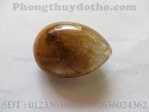 Mặt dây chuyền đá thạch anh tóc vàng số 004 (dài 3 cm rộng 2 cm )