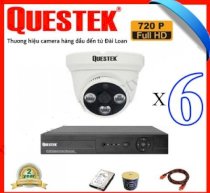 Bộ 6 camera Questek AHD QT4161A-6 (1.0MP)
