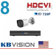 Bộ 8 camera Kbvision HDCVI 720P KB7201D-8 (1.0MP)