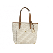 Túi Michael Kors Medium Jet Set Top Zip Tote - Vanilla