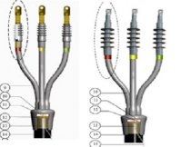 Đầu cáp ngầm trung thế co nguội 24KV XLPE trong nhà - Loại 3*50mm2