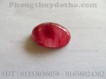 Mặt nhẫn đá thạch anh tóc đỏ MS05 dài 2cm rộng 1,4 cm