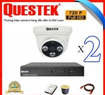 Bộ 2 camera Questek AHD QT4161A-2  (1.0MP)