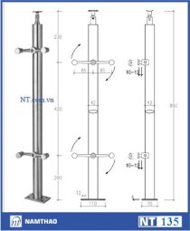 Chân trụ Inox Nam Thao NT 135