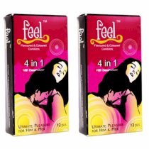 Set 2 hộp bao cao su Feel 4 in 1-hộp 12 gói - 106