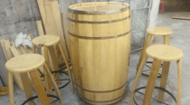 Thùng gỗ làm bàn rượu HG01