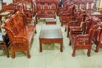 Bộ bàn ghế Tần Thủy Hoàng ( Tần Cao) gỗ hương vân