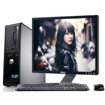 Máy tính Desktop Dell Optiplex 755SFF V03 (Intel Pentium E8400 3.0GHz, RAM 4GB, HDD 320GB, VGA Intel GMA 4500, Màn hình Dell 17inch, Windows 8 64bit)