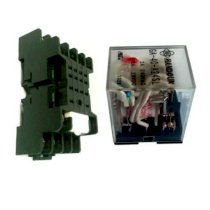 Relay trung gian Handouk 4 cặp tiếp điểm GA-4C-A220S, 14 chân 4P, 3A, ko LED, 220VAC