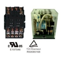 Relay trung gian Handouk 4 cặp tiếp điểm GB-4C-A220SL, 14 chân 4P, 10A, LED, 220VAC