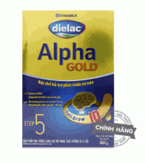 Sữa bột Vinamilk Dielac Alpha Gold Step 5 400g (Hộp giấy)