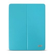 Bao da iPad 2/3/4 hiệu Kaku 2 da mới (xanh dương)