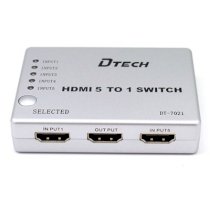 Bộ gộp HDMI 5 vào 1 ra Dtech DT-7021