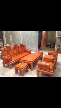 Bộ bàn ghế âu á gỗ tràm BGAA01