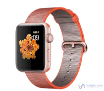 Đồng hồ thông minh Apple Watch Series 2 Sport 42mm Rose Gold Aluminum Case with Space Orange/Anthracite Woven Nylon