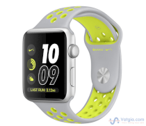 Đồng hồ thông minh Apple Watch Series 2 Sport 38mm Silver Aluminum Case with Flat Silver/Volt Nike Sport Band