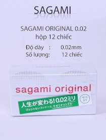 Bao cao su sagami original 0.02  hộp 12 chiếc