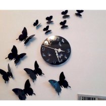Đồng hồ dán tường hình bướm 3D Msa7c