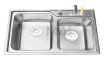 Chậu rửa chén 2 hộc inox MAI MC08