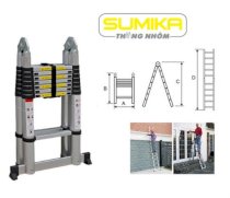 Thang Nhôm Rút Đôi Đai Nhựa 3.8m Sumika SK 380D