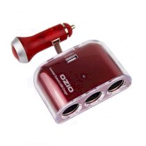 Bộ chia 3 nguồn tẩu kèm cổng USB dành cho ô tô Ozio EF32