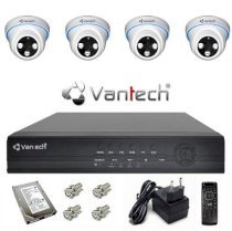 Bộ 04 camera HD TVI Vantech VP-158TVI Full 1080P