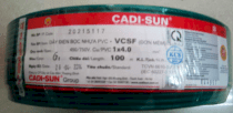 Dây điện đơn mềm Cadi-sun Vcsf 1X4.0 (xanh)