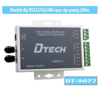 Khuếch đại RS232-RS422-RS485 qua cáp quang Multi-mode 20KM Dtech DT-9077