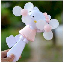 Quạt mini cầm tay Hello kitty (hồng nhạt)