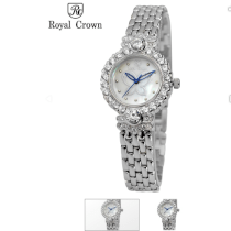 Đồng hồ Royal Crown 3844 dây thép kim xanh