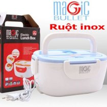 Hộp cơm điện hâm nóng thức ăn ruột INOX Mi-40 (Xanh phối trắng)