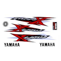 Decal logo dán xe yamaha màu đỏ