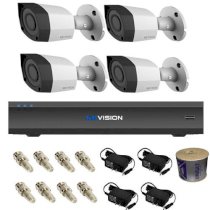 Bộ 4 camera độ phân giải 1808P + 4 cục nguồn camera + 1 đầu ghi hình + 1 ổ cứng 250GB