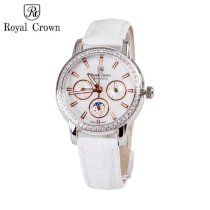 Đồng hồ nữ chính hãng Royal Crown 6419 dây da trắng