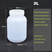 Chai nhựa 3000ml HDPE